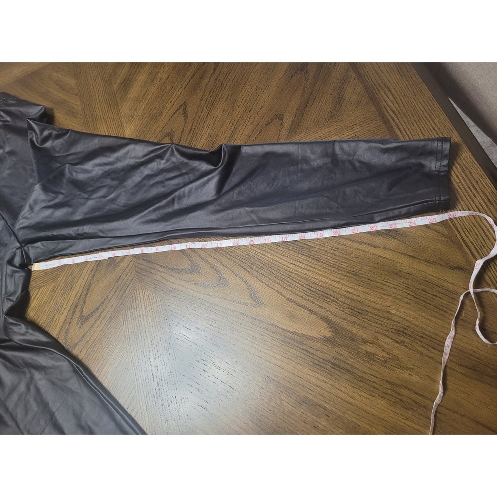 SHEIN Black Faux Leather Trousers - Picture 6 of 7